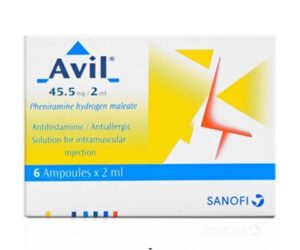 AVIL 45.5MG/2ML 6 I.M. AMPS.