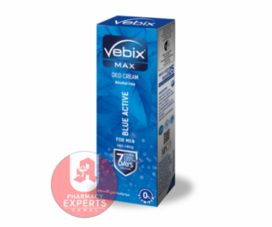 Vebix Max Alcohol Free Deodorant Cream for Men "Blue Active. Long Lasting Effect" 15 ml