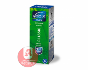 Vebix Max Alcohol‑Free Deodorant Cream "Classic" for Men and Women 15 ml