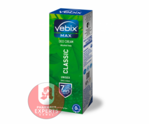 Vebix Max Alcohol Free Deodorant Cream "Classic" for Men and Women 10 ml